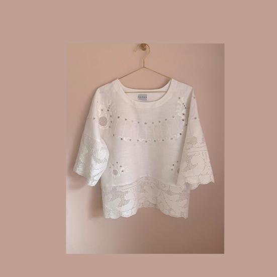 hvid bluse redesign Line