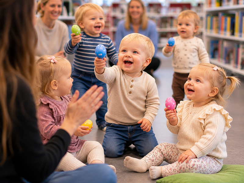 Babyrytmik med Stine Ejsing Andersen. Foto: Genereret med AI