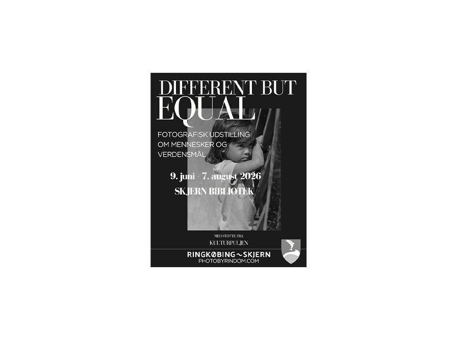 DIFFERENT BUT EQUAL - Fotografisk udstilling på Skjern Bibliotek. Birthe Rindom